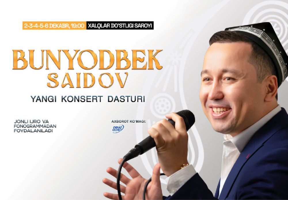 Bunyodbek Saidovga arzon biletlar bor