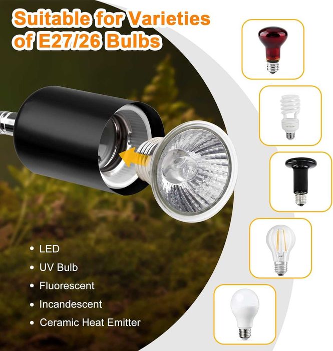 Lampa caldura - reptile/amfibieni/rozatoare, REDUS de la 140RON