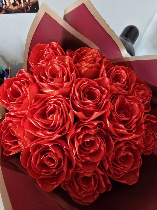 Букет из атласных лент 15шт