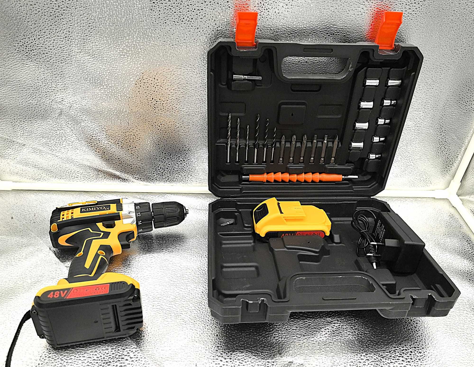 Bormasina Kymio 2x48V, 8 tubulare, 12 accesorii