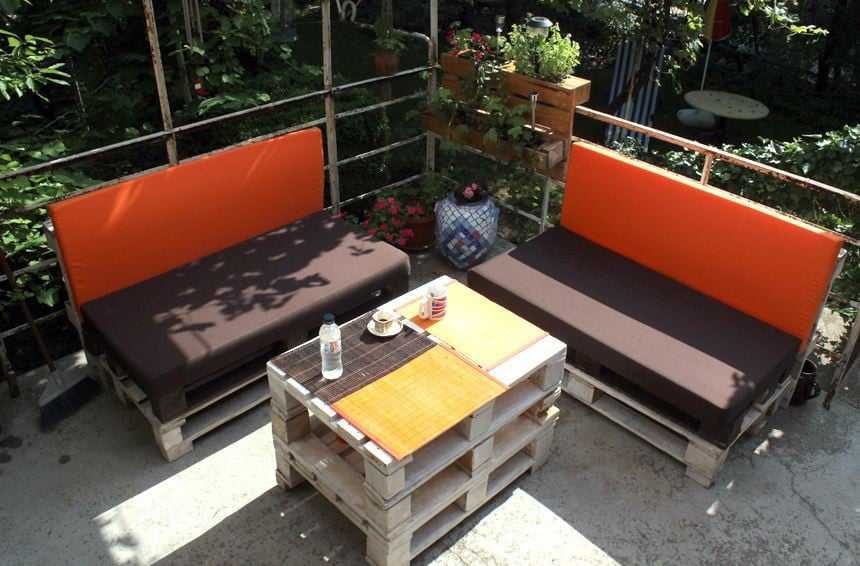 Възглавници за градинска мебел от водоустойчив плат (2бр - НОВИ)