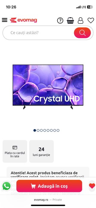 Televizor smart samsung 75 inch
