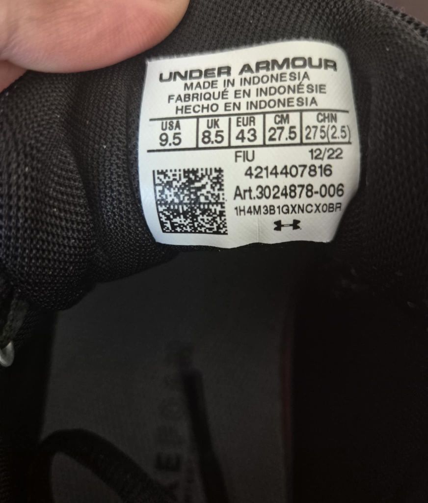 Маратонки Under Armour UA Charged Pursuit 3