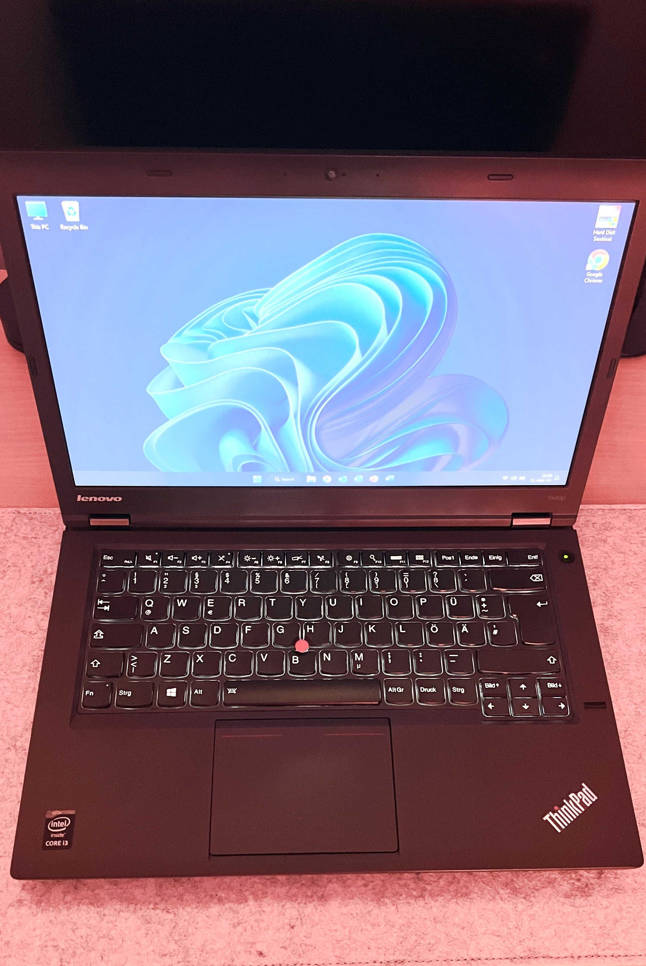 Laptop Lenovo ThinkPad T440p - i3,8Gb,Windows 11,Tastatura iluminata