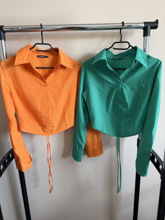 Цветни ризки в оранжево и зелено