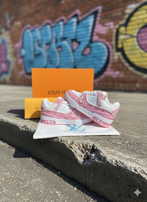 Adidasi LV Trainers Roz Adidasi fete Premium