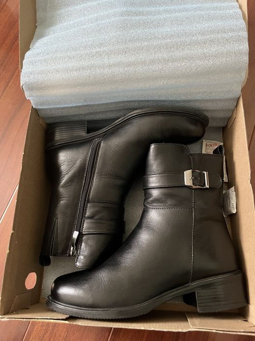 Зимние натур. полу сапожки, Юничел, 38р.