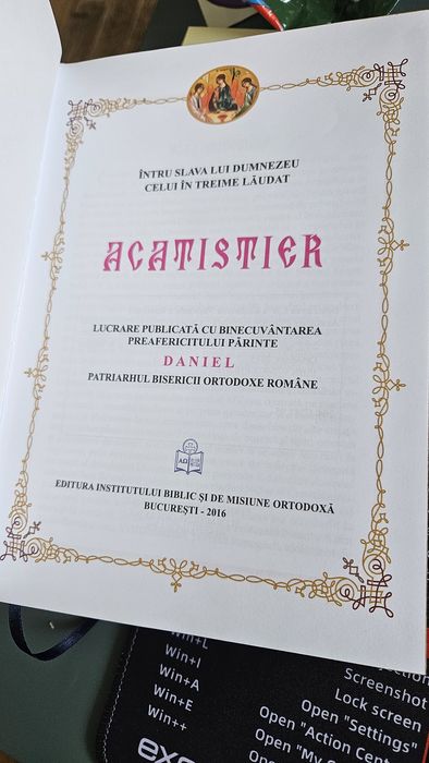 Acatistier ediție sinodală legat in piele