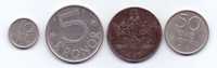 Monede Suedia (1947-1982)-4buc. si Egipt (1958-1992)-6buc., KM#diferit