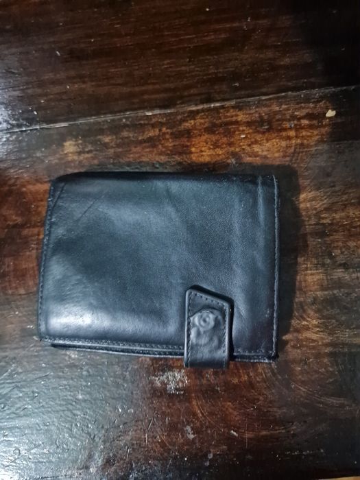 Portofel din piele negru