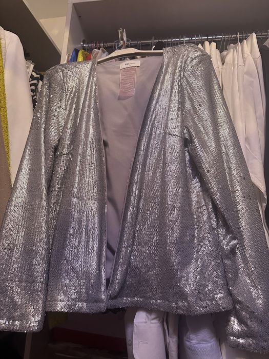 Costum paiete argintii BSB marime 42/44