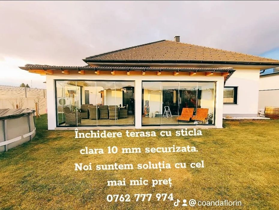 Inchidere terasa sticla securizata