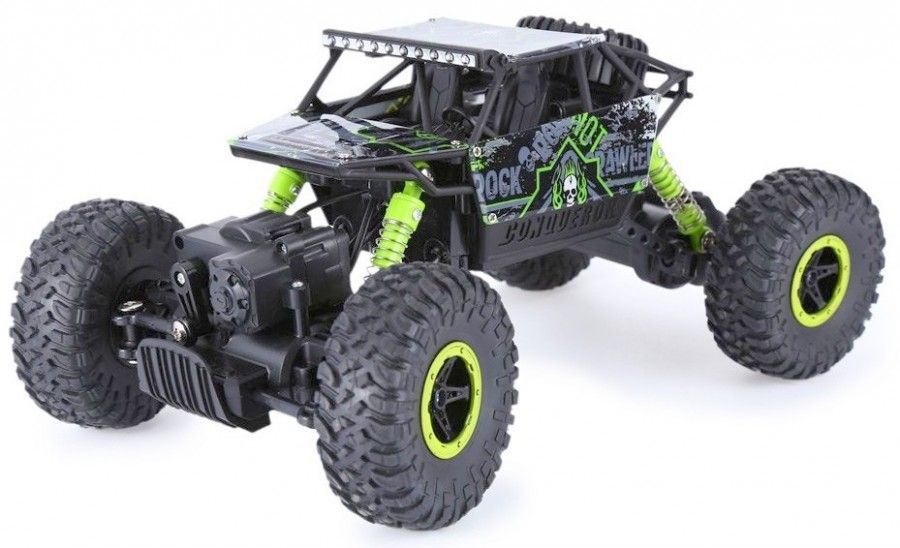 Masinuta HB, Rock Crawler 4WD 1:18 RTR 2.4GHz cu telecomanda - Verde