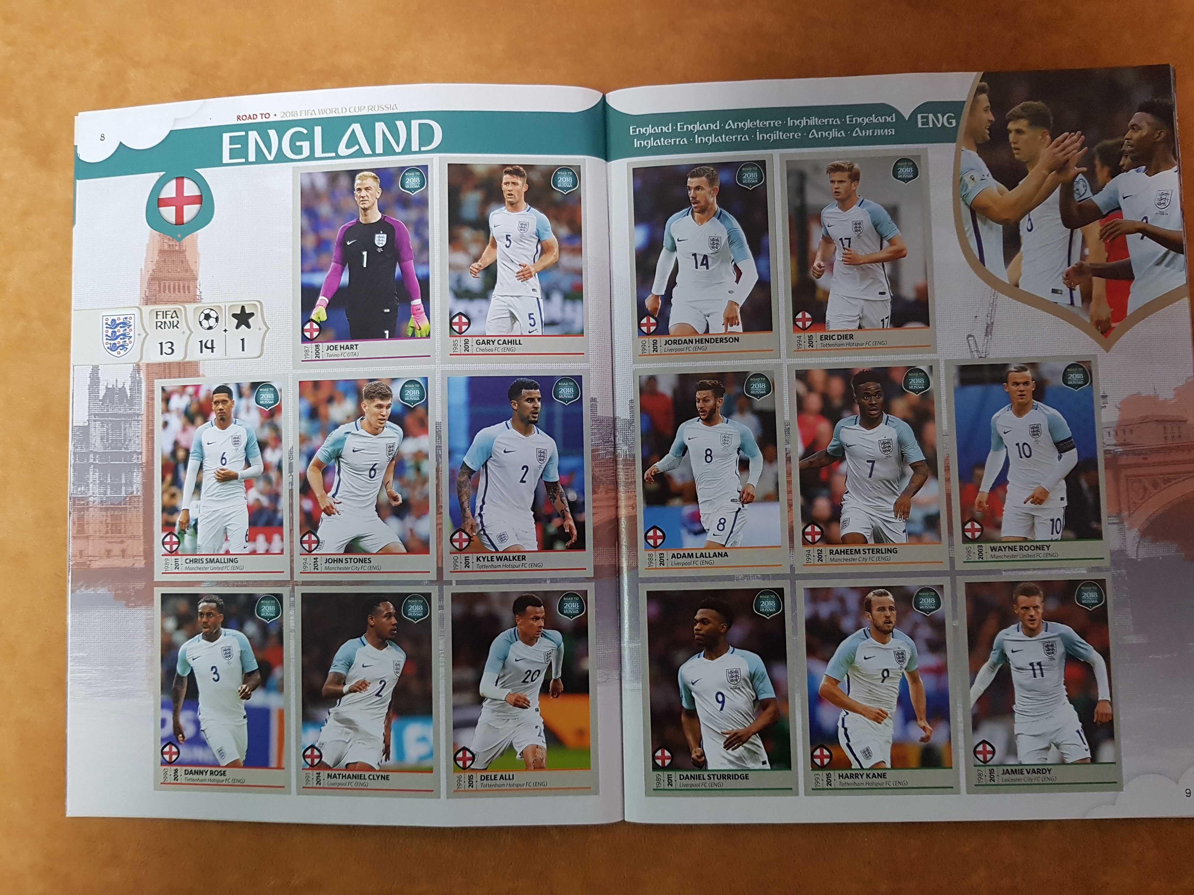 Album complet Panini Road to World Cup Rusia 2018 (cu Romania)