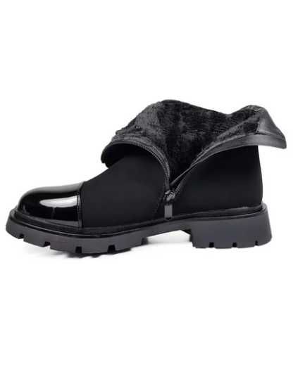 Дамски боти от набук и лак нови-номер 37