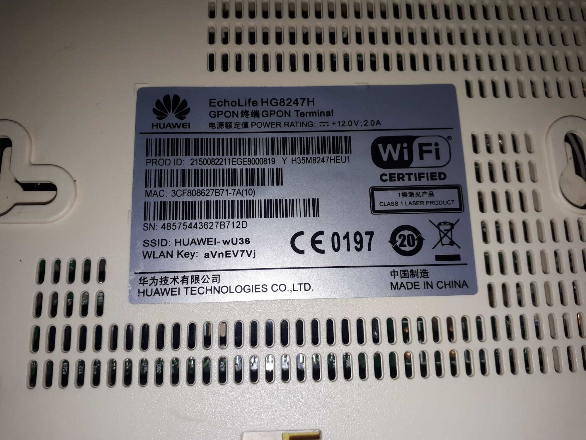 Router Modem Huawei Gpon HG8247H Internet Telefon Tel CATV WPS