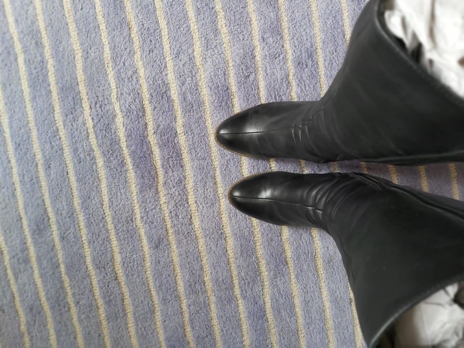 Cizme de piele imblanite