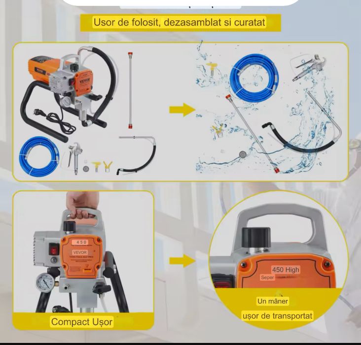 Pompă Airless Lavabil /Vopsea Airless