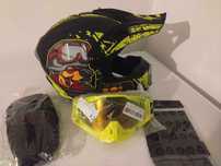 Set casca enduro+Ochelari+Manusi+Cagula