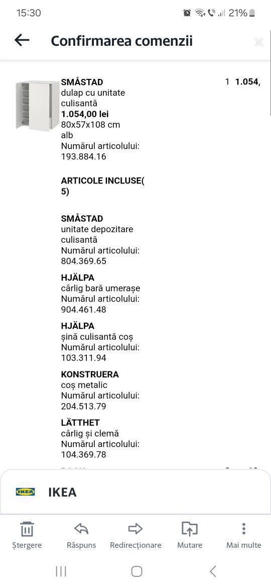 Dulap SMASTAD Ikea