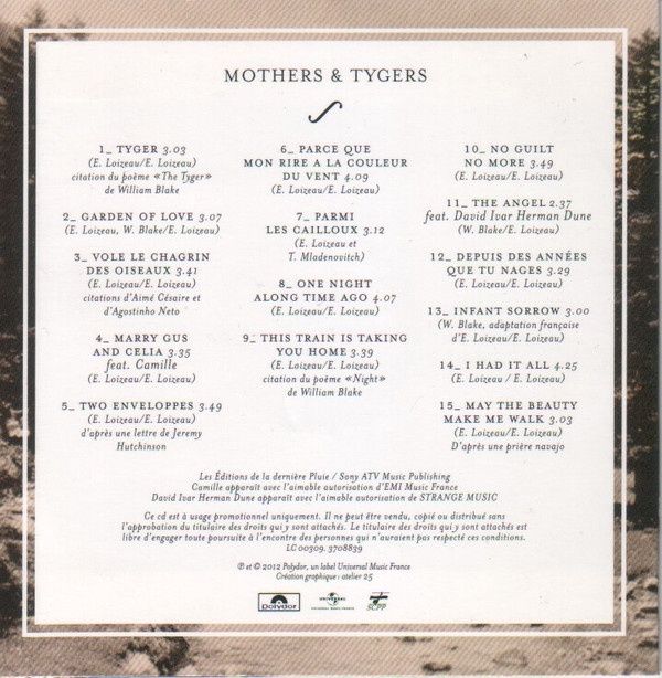 CD original sigilat Emily Loizeau ‎– Mothers & Tygers