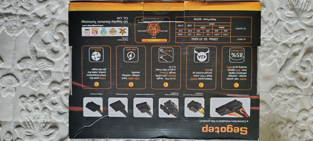 Sursa Segotep SG-D600SCR, 600W, PFC Activ