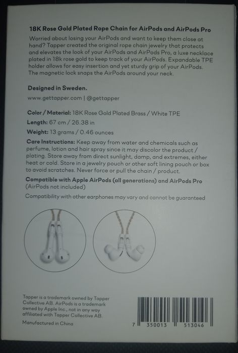 Lantisor Tapper pentru airpods si airpods pro