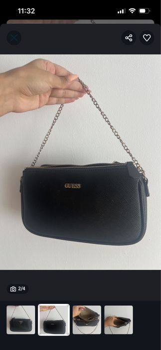 черна чанта guees