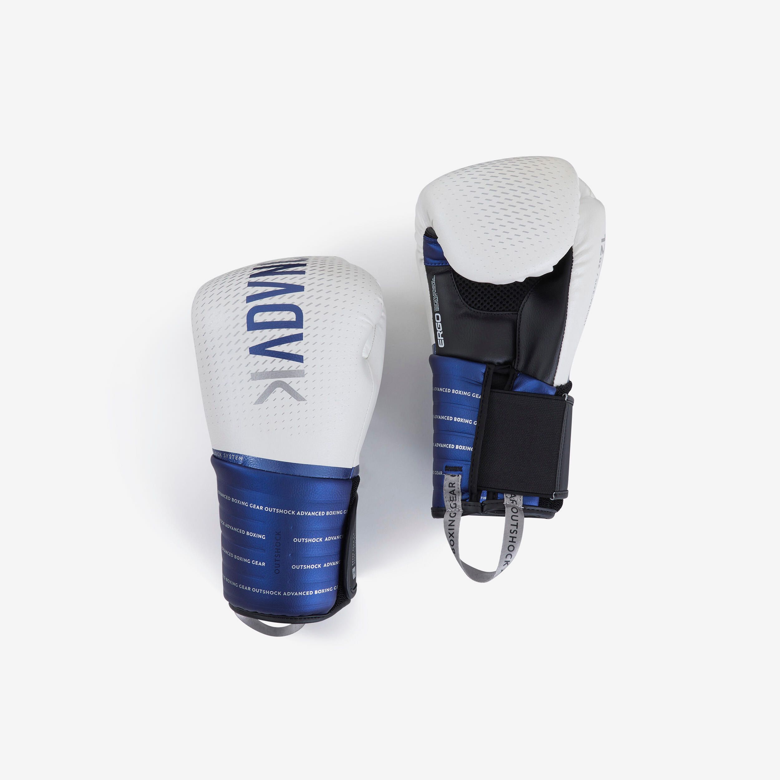 Mănuşi de Box 500 Alb-Albastru - 16 - produs resigilat (nou) Decathlon