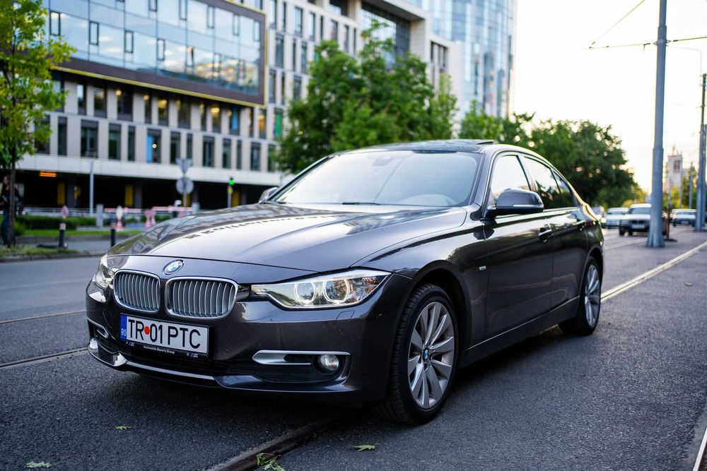 BMW F30 320d – piele crem, 184 cp, ceasuri digitale, trapa, carplay