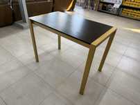 Masa de bar cadru metalic - inox  Aurie cu blat negru Lumisorce