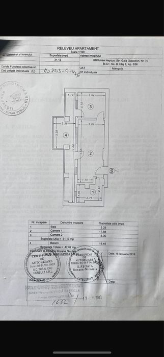 Neptun Apartament cu 2 camere vedere la mare