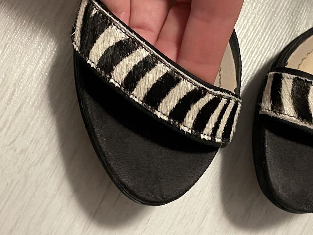Sandale animal print piele platforma made in brazil