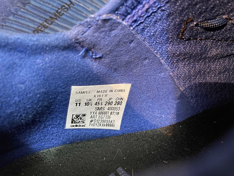 adidas X 19.1 blue SPEEDMESH футболни обувки, стоножки номер 45,5