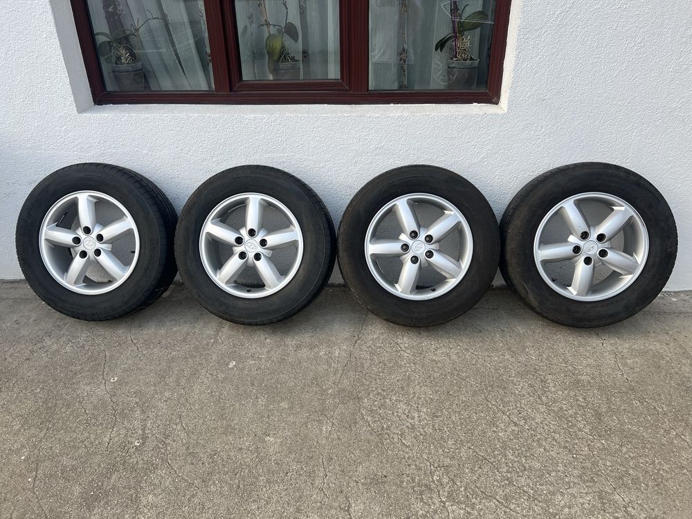 Jante aliaj 5x114,3 R17 Hyundai originale cu cauciucuri vara dot 2018