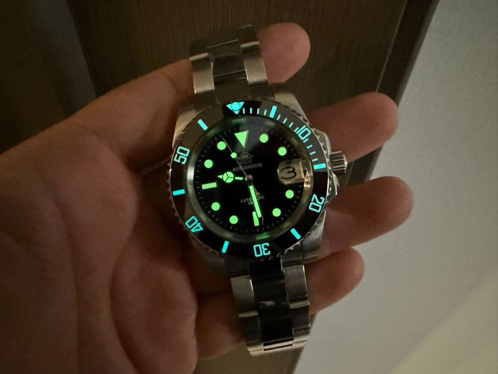 Ceas AddDive Submariner automat nou schimb cu seiko hamilton omega