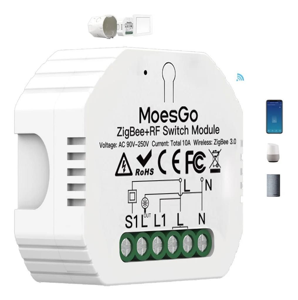 MOES Tuya ZigBee 3.0 RF Switch Module, Smart Light Switch Module
