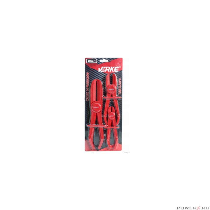 Set de 3 clesti pentru furtune auto, plastic, cauciuc Verke