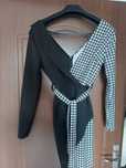 Rochie eleganta Black&White cu cordon Italia