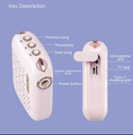 Amplificator vocal Amporo, cu casti si microfon