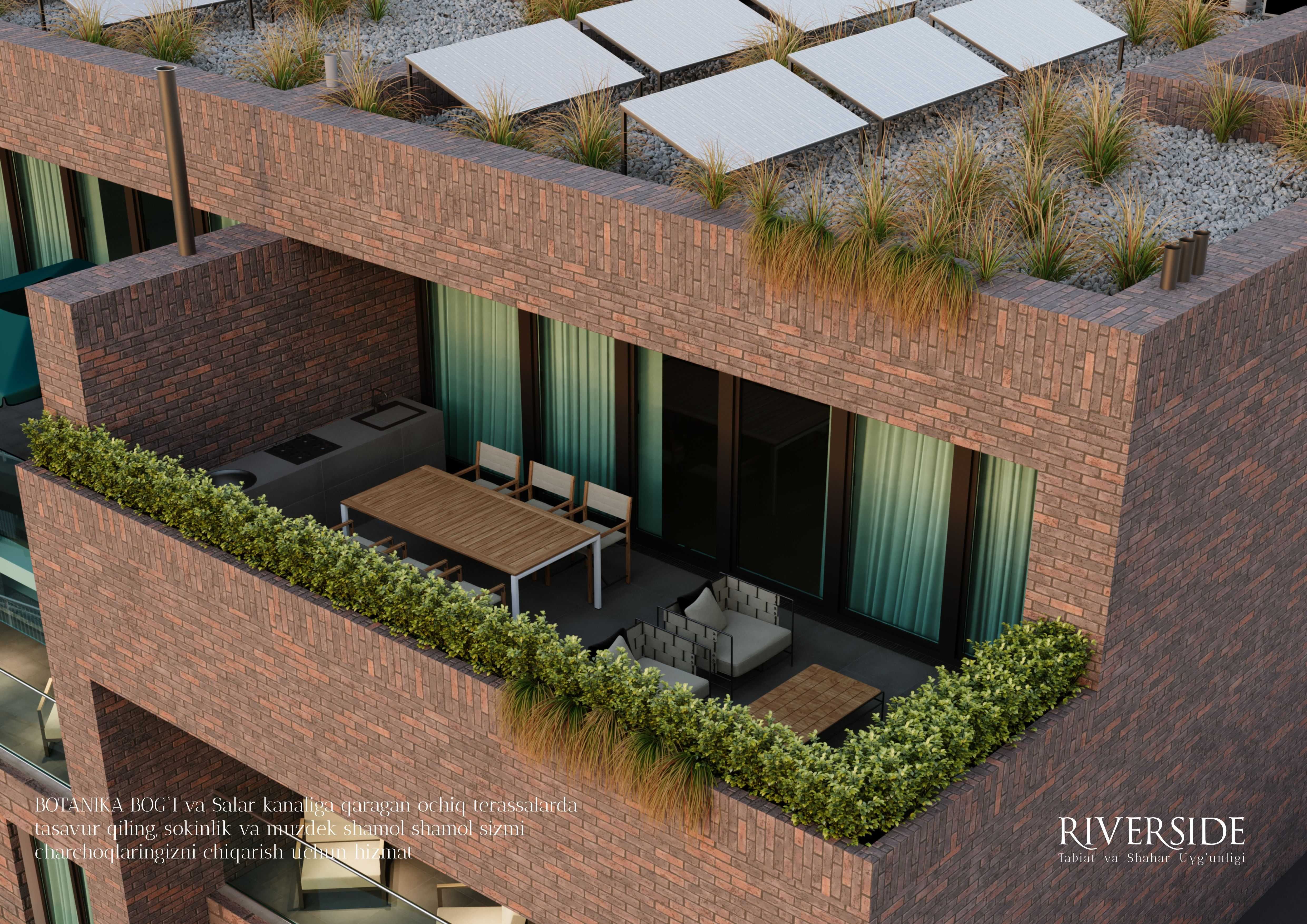 Toshkentning nufuzli RIVERSIDE majmuasidagi townhouse sotiladi!