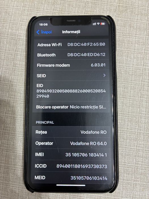 Iphone 11 256 GB black/negru