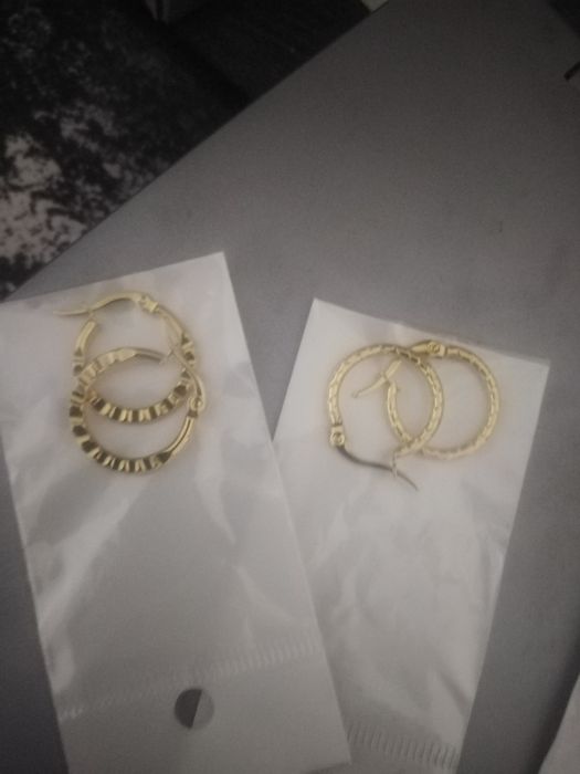 5 perechi cercei placati aur 14k