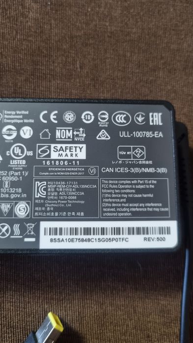 135W зарядно за лаптоп Lenovo Y серия, IdeaPad, Legion и Thinkpad