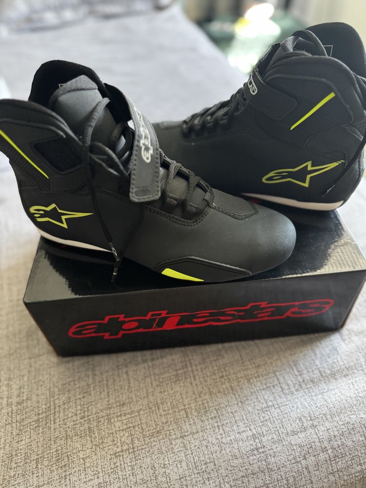 Ghete moto sport/touring Alpinestars SEKTOR verde neon 42,5