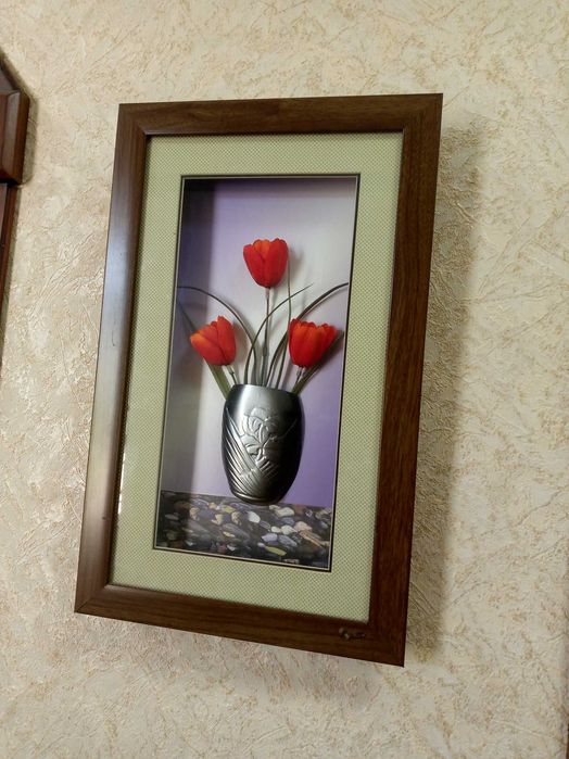 «Недорого» Объемная декоративная картина композиция в рамке 26х42см