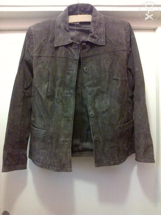 Haina piele intoarsa dama maro inchis stare buna se muta pe Publi