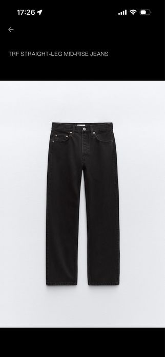 Zara дънки TRF Streight leg Mid-Rise Jeans