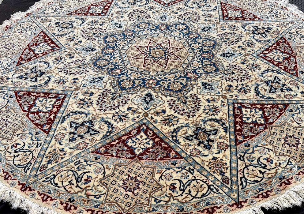 Ръчно Тъкан Оригинален Персийски Коприна и ВълнаКилим (Nain)