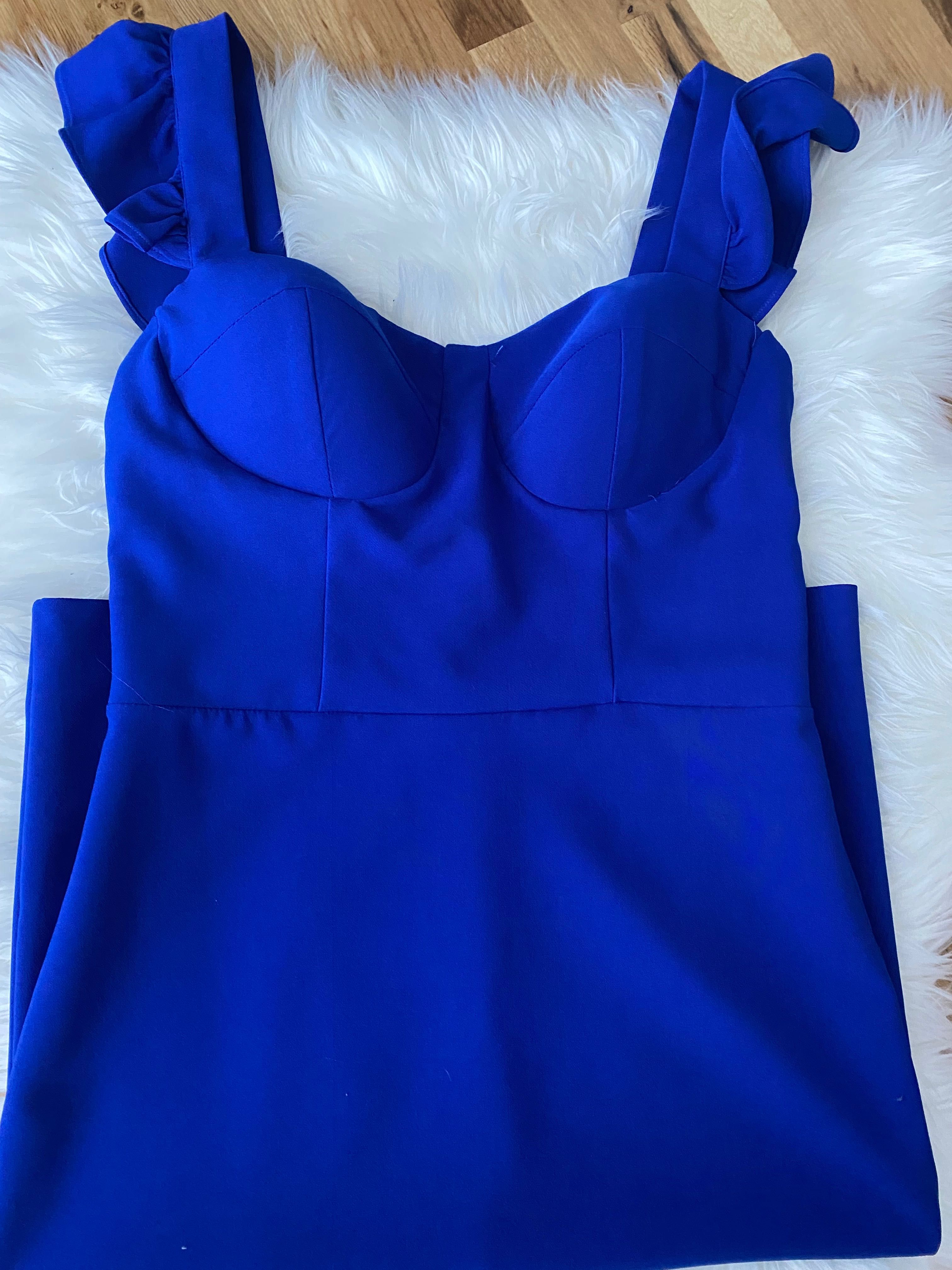 НОВО! Дамска официална рокля турски син цвят размер 40
